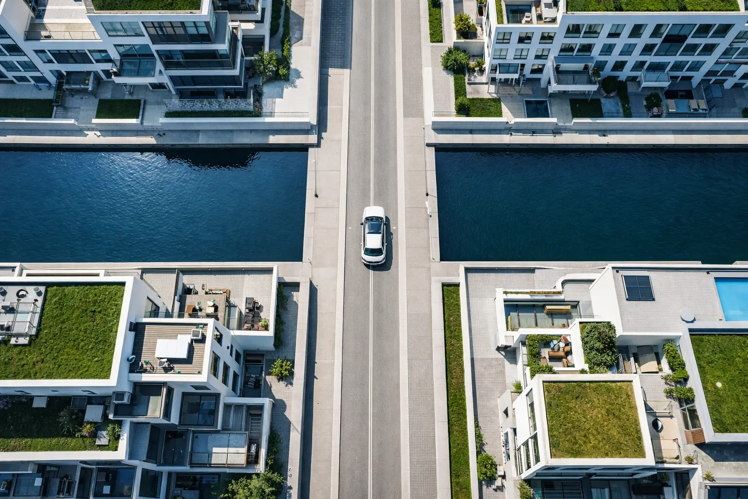 Naturscen för vägresa från Malmö